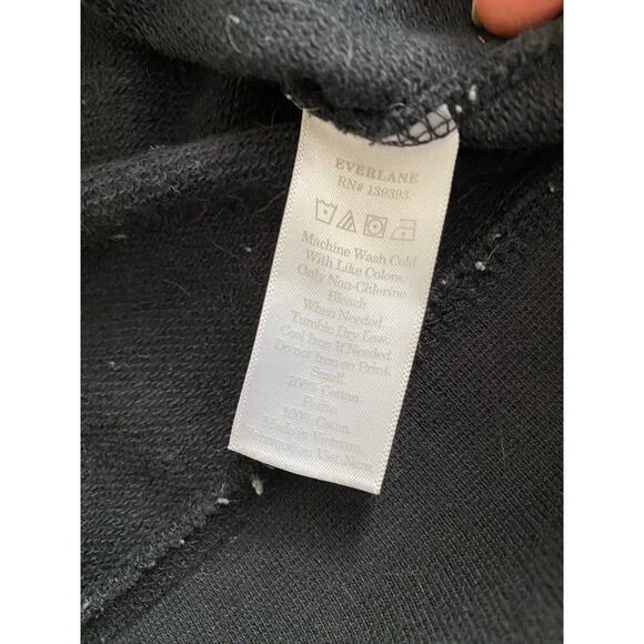Everlane Black "100% Human" Crewneck Pullover Sweatshirt S - Picture 6 of 7